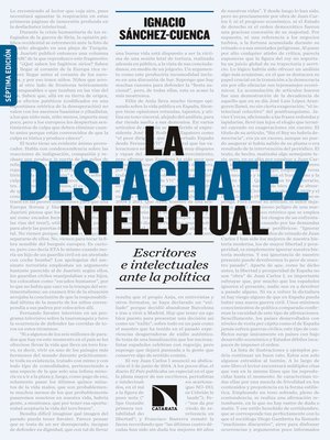 cover image of La desfachatez intelectual